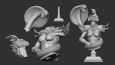 Serpentine Bust